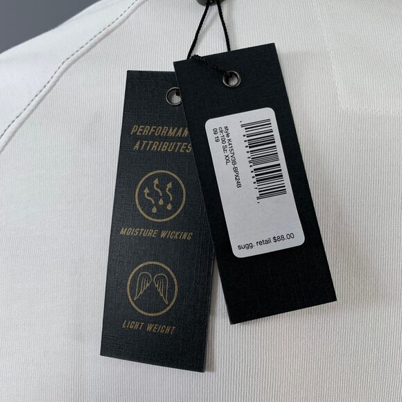 JOHN VARVATOS * U.S.A. Size XXL White Contrast Stitch Cotton Blend T-shirt - Picture 6 of 10